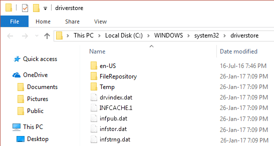 重命名驱动程序存储系统 32 中的文件